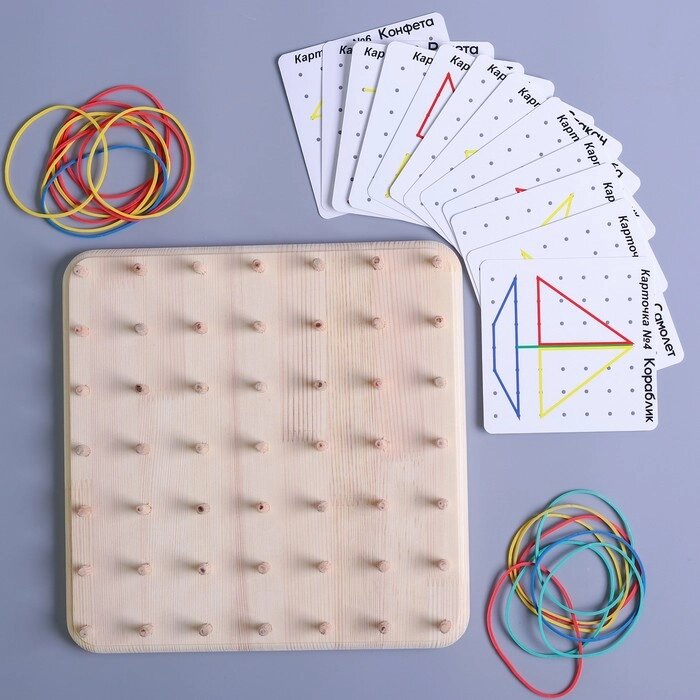 Геоборд со схемами, 12 двусторонних карточек от компании Интернет-гипермаркет «MOLL» - фото 1