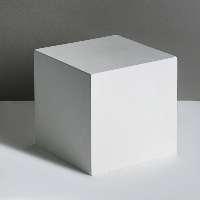 Геометрическая фигура, куб "Мастерская Экорше", 20 см (гипсовая) от компании Интернет-гипермаркет «MOLL» - фото 1