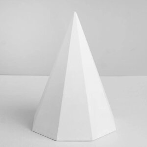Геометрическая фигура, пирамида 8-гранная "Мастерская Экорше", 20 см (гипсовая)