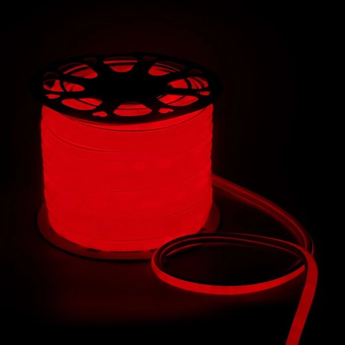 Гибкий неон Luazon Lighting 16 мм D-образный, IP67, 50 м, SMD2835, 120 LED/м, 220 В, свечение красное от компании Интернет-гипермаркет «MOLL» - фото 1