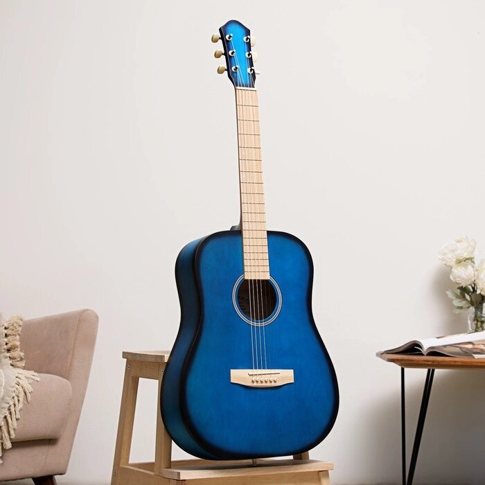 Гитара акустическая "Амистар Н-513" 6-струнная, художественная отделка, синяя от компании Интернет-гипермаркет «MOLL» - фото 1