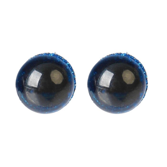 Глаза винтовые с заглушками, "Блёстки" набор 48 шт., размер 1 шт: 1,2 см, цвет синий от компании Интернет-гипермаркет «MOLL» - фото 1