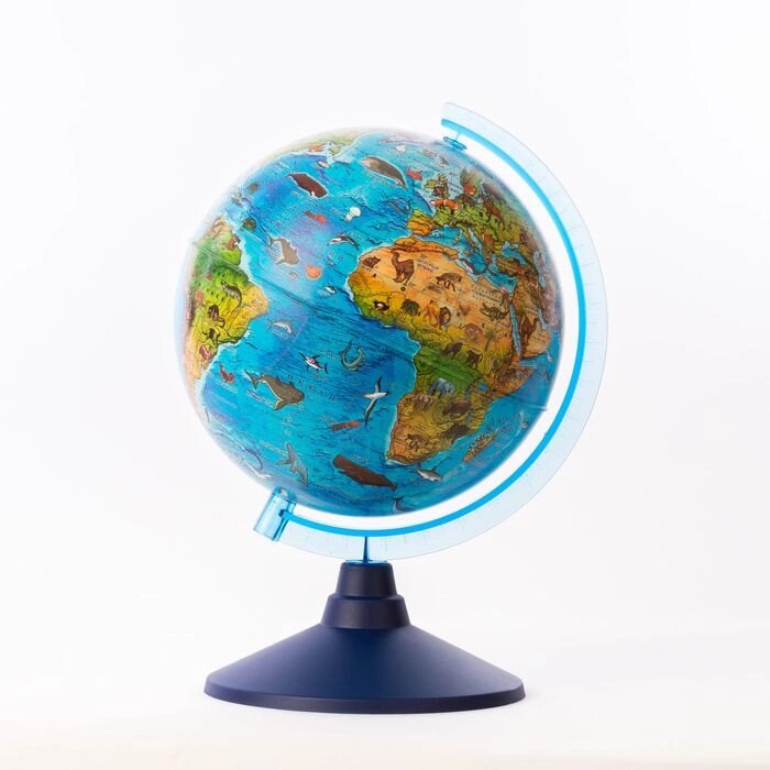 Глoбус зоогеографический (детский), "Классик Евро", диаметр 210 мм от компании Интернет-гипермаркет «MOLL» - фото 1