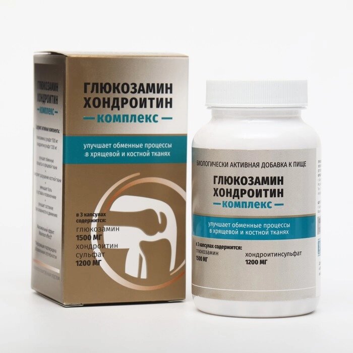 Глюкозамин хондроитин комплекс100 капсул, 910 мг от компании Интернет-гипермаркет «MOLL» - фото 1