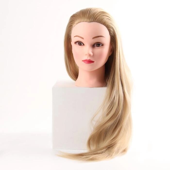 Голова учебная, искусственный волос, 55-60 см, без штатива, цвет блонд от компании Интернет-гипермаркет «MOLL» - фото 1