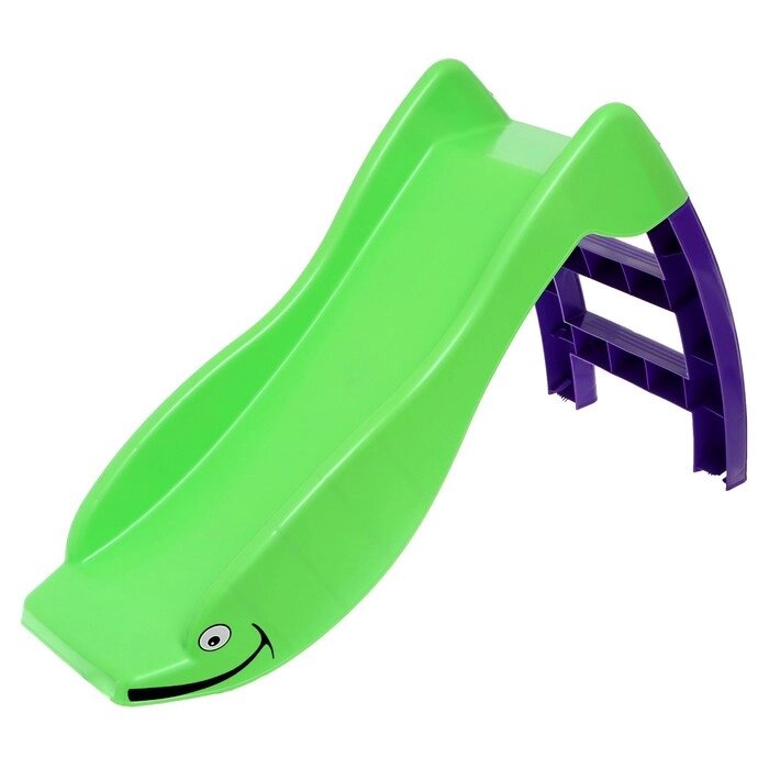 Горка "Дельфин", цвет зелёный/фиолетовый  (307) от компании Интернет-гипермаркет «MOLL» - фото 1