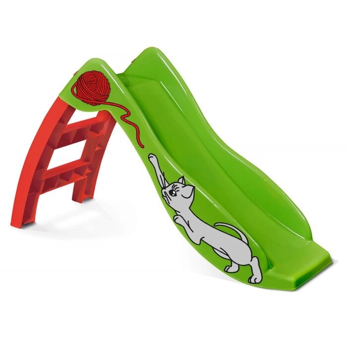 Горка "Котенок с клубком" цвет зеленый, красный ИГ-613 от компании Интернет-гипермаркет «MOLL» - фото 1