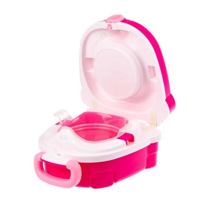 Горшок детский переносной, цвет розовый от компании Интернет-гипермаркет «MOLL» - фото 1