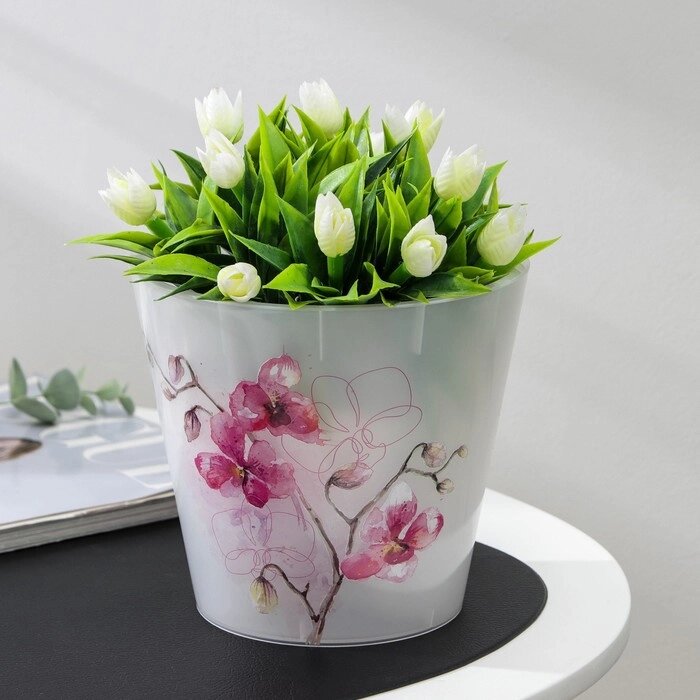 Горшок для цветов "Фиджи. Орхидея", 1,6 л, дизайн МИКС от компании Интернет-гипермаркет «MOLL» - фото 1
