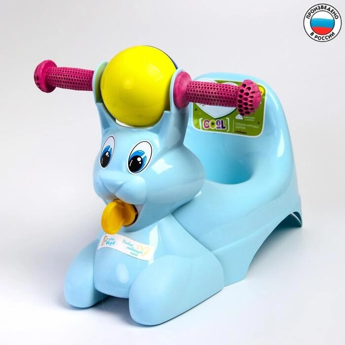 Горшок-игрушка "Зайчик", цвет пастельно-голубой от компании Интернет-гипермаркет «MOLL» - фото 1