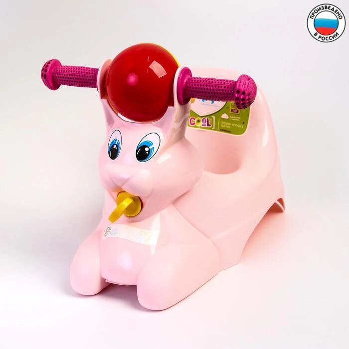 Горшок-игрушка "Зайчик", цвет розовый от компании Интернет-гипермаркет «MOLL» - фото 1
