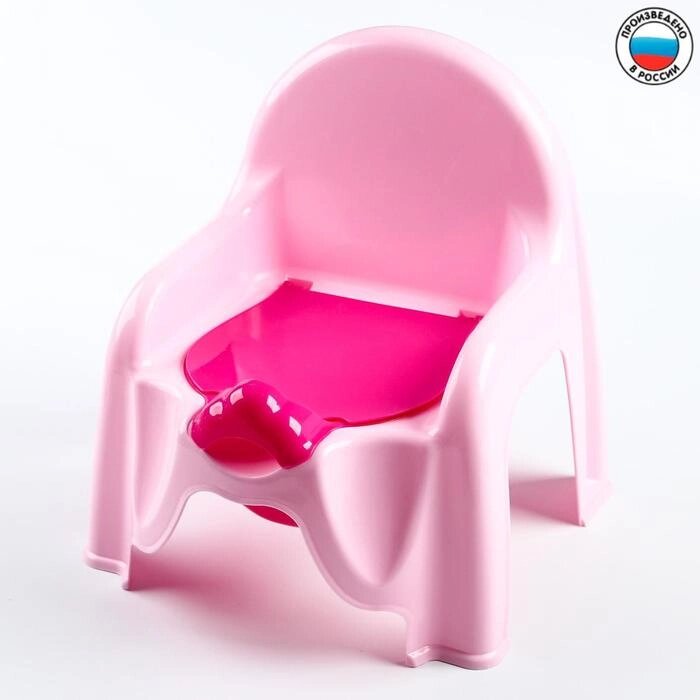 Горшок-стульчик с крышкой, цвет розовый от компании Интернет-гипермаркет «MOLL» - фото 1