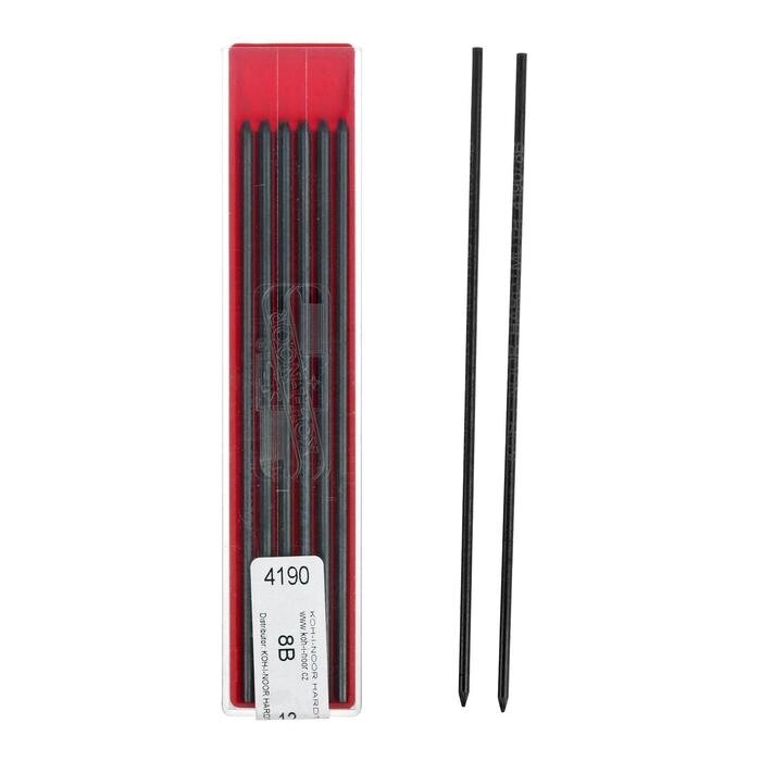Грифели для цанговых карандашей Koh-i-noor 4190/08 В, 2,0 мм, 12 штук в упаковке от компании Интернет-гипермаркет «MOLL» - фото 1