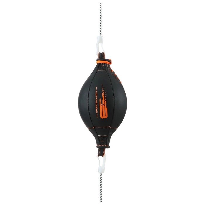 Груша на растяжках BoyBo Fire, кожа, цвет чёрный/оранжевый от компании Интернет-гипермаркет «MOLL» - фото 1