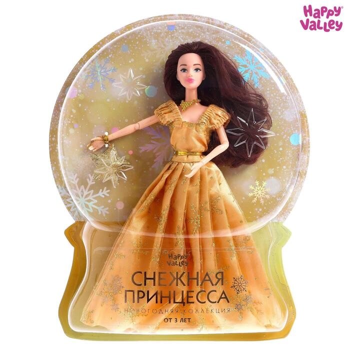 HAPPY VALLEY Кукла "Снежная принцесса" с аксессуаром, золотое платье от компании Интернет-гипермаркет «MOLL» - фото 1