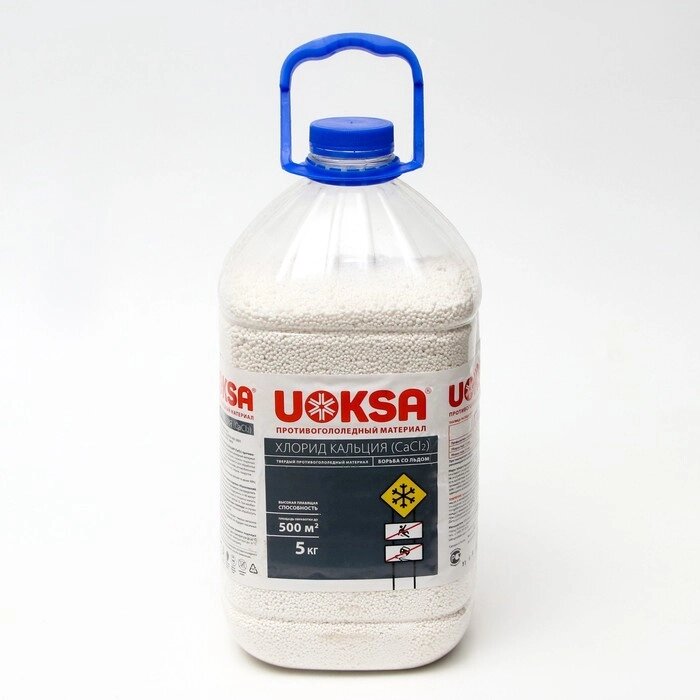 Хлористый кальций UOKSA, бутылка, 5 кг от компании Интернет-гипермаркет «MOLL» - фото 1