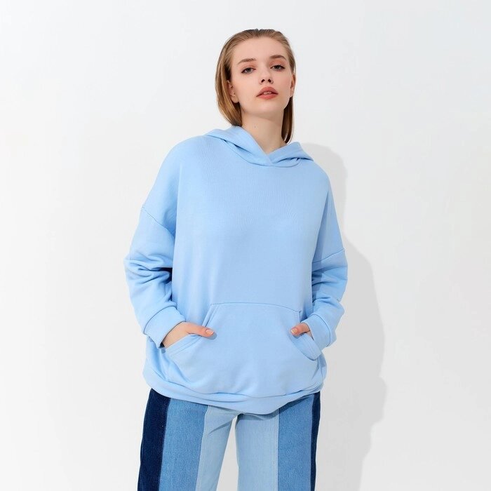 Худи женское MINAKU: Casual Collection цвет голубой размер 50-52 от компании Интернет-гипермаркет «MOLL» - фото 1