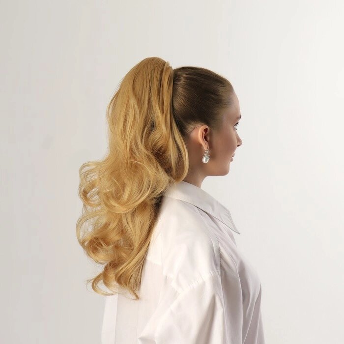Хвост накладной, волнистый волос, на крабе, 40 см, 150 гр, цвет блонд от компании Интернет-гипермаркет «MOLL» - фото 1