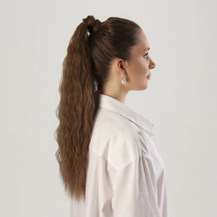 Хвост накладной, волнистый волос, на резинке, 60 см, 100 гр, цвет русый от компании Интернет-гипермаркет «MOLL» - фото 1