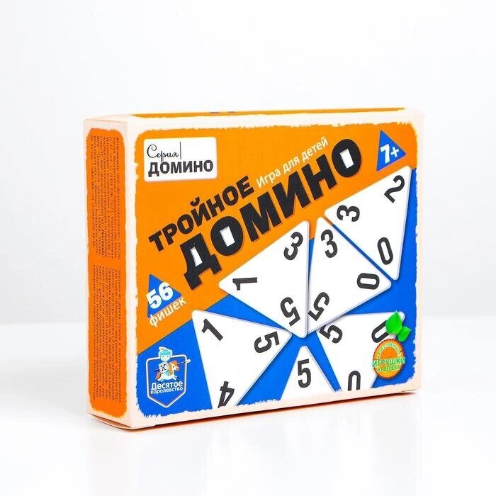 Игра настольная деревянная "Тройное домино" от компании Интернет-гипермаркет «MOLL» - фото 1