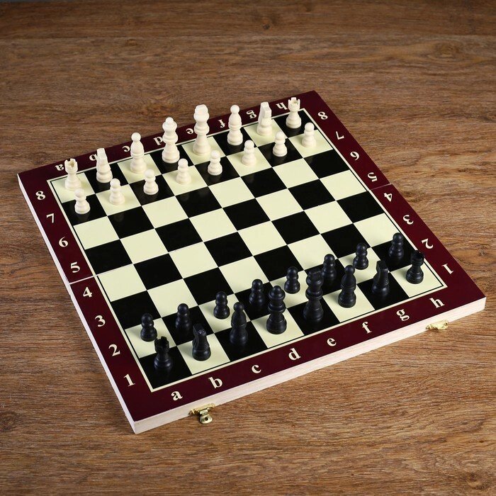 Игра настольная "Шахматы", доска дерево 39х39 см от компании Интернет-гипермаркет «MOLL» - фото 1