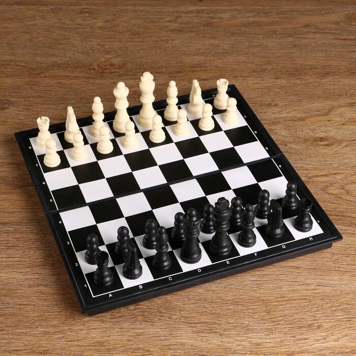 Игра настольная "Шахматы", доска пластик 31х31 см, король 8 см, пешка 3,8 см от компании Интернет-гипермаркет «MOLL» - фото 1