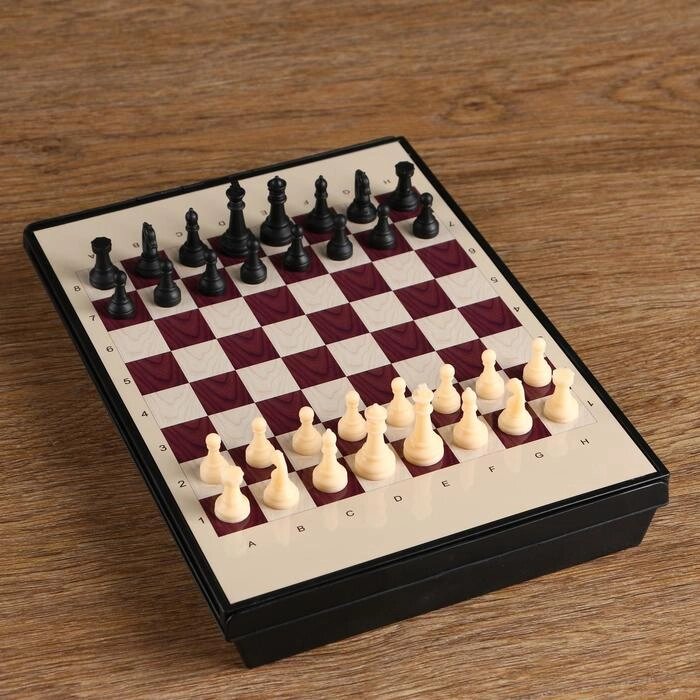 Игра настольная "Шахматы" с ящиком, магнитные в коробке 24х18 см от компании Интернет-гипермаркет «MOLL» - фото 1