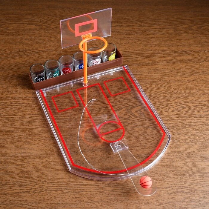 Игра "Пьяный баскетбол", 6 стопок, 30х22 см от компании Интернет-гипермаркет «MOLL» - фото 1