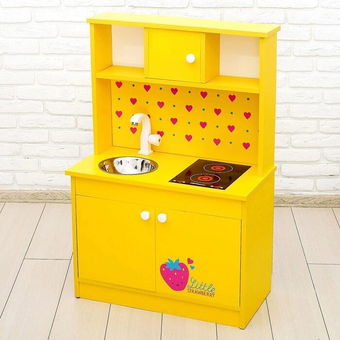 Игровая мебель "Кухонный гарнитур: Клубничка", цвет жёлтый от компании Интернет-гипермаркет «MOLL» - фото 1