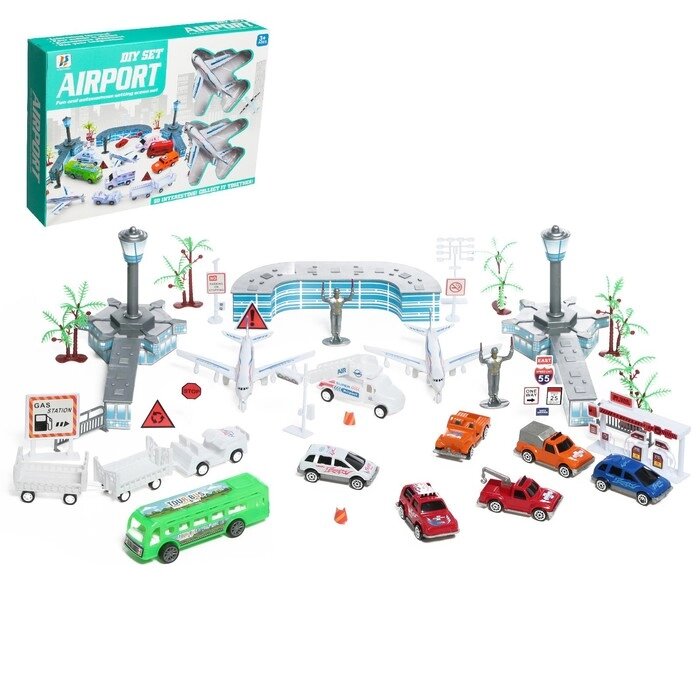 Игровой набор "Аэропорт", с металлическими машинами от компании Интернет-гипермаркет «MOLL» - фото 1