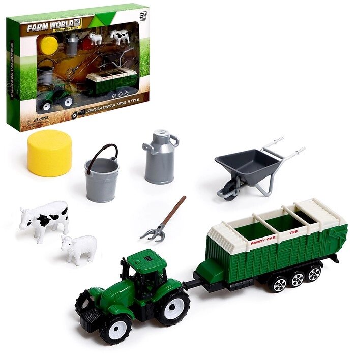 Игровой набор "Ферма", трактор и животные, МИКС от компании Интернет-гипермаркет «MOLL» - фото 1