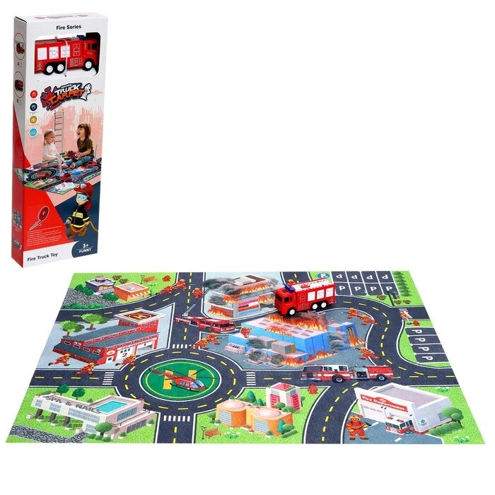 Игровой набор "Город", с ковриком и машинкой от компании Интернет-гипермаркет «MOLL» - фото 1