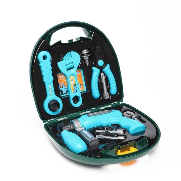Игровой набор инструментов в чемоданчике, Синий трактор от компании Интернет-гипермаркет «MOLL» - фото 1