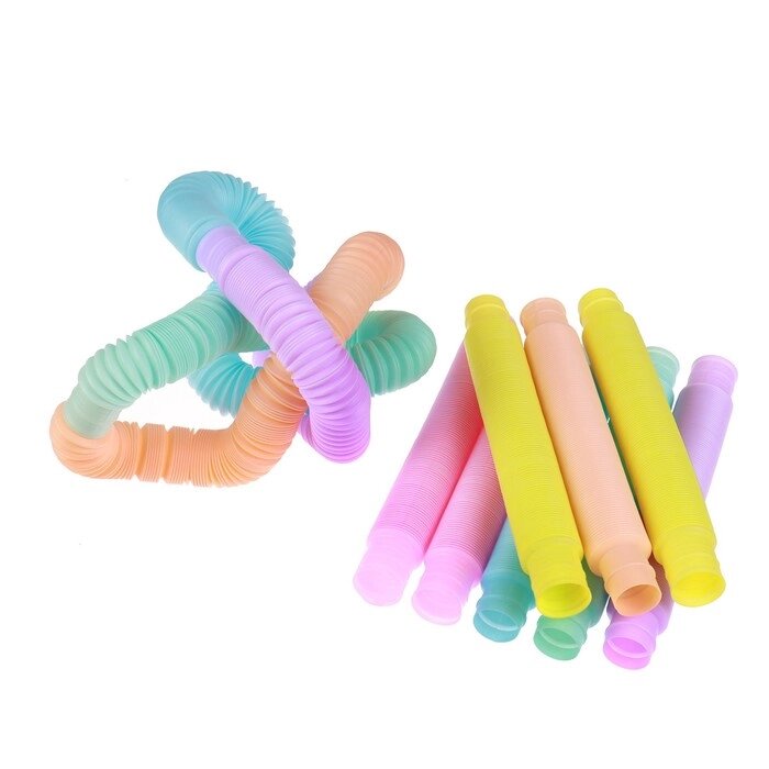 Игрушка антистресс Pop Tubes, набор 12 шт., цвета МИКС от компании Интернет-гипермаркет «MOLL» - фото 1
