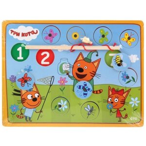 Игрушка деревянная "Рыбалка"Ловим бабочек"Три Кота" 1020-CATS