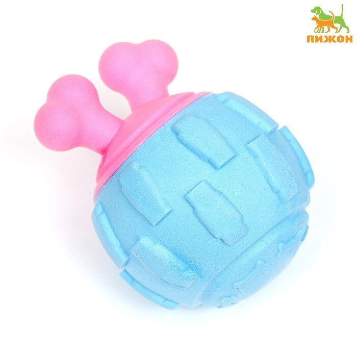Игрушка для собак "Гиря", TPR, 11 см, голубая/розовая от компании Интернет-гипермаркет «MOLL» - фото 1