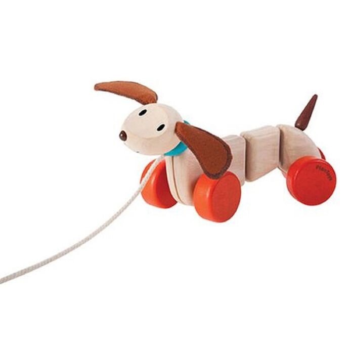 Игрушка-каталка на верёвочке "Счастливый пёс" от компании Интернет-гипермаркет «MOLL» - фото 1