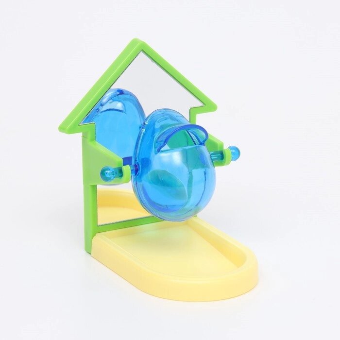 Игрушка-кормушка для птиц с зеркальцем, 9,8 х 5,7 х 8 см, микс цветов от компании Интернет-гипермаркет «MOLL» - фото 1