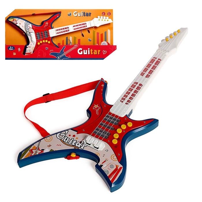 Игрушка музыкальная - гитара "Крутой Рокер", звуковые эффекты от компании Интернет-гипермаркет «MOLL» - фото 1