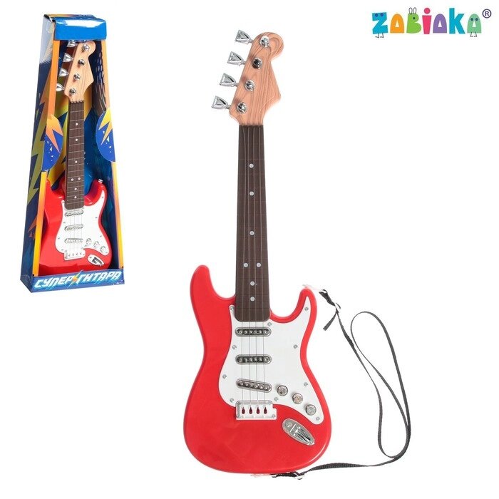 Игрушка музыкальная "Гитара рокер", звуковые эффекты, цвет красный от компании Интернет-гипермаркет «MOLL» - фото 1