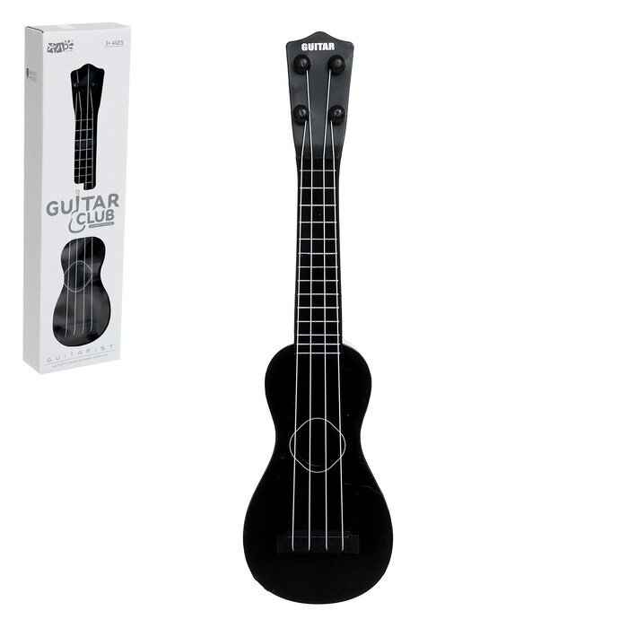 Игрушка музыкальная - гитара "Стиль", 4 струны, 38,5 см., цвет чёрный от компании Интернет-гипермаркет «MOLL» - фото 1