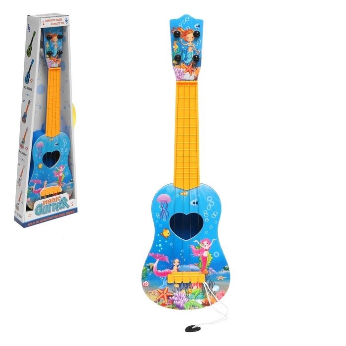 Игрушка музыкальная "Гитара. Волшебный мир", 4 струны, цвета МИКС от компании Интернет-гипермаркет «MOLL» - фото 1