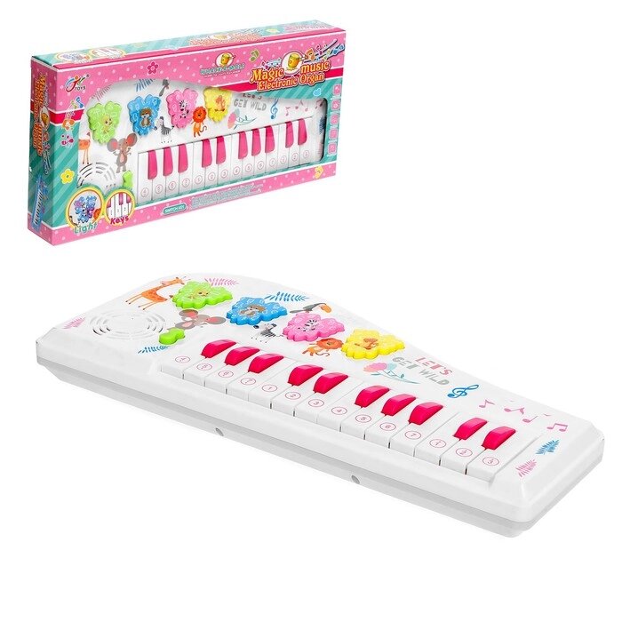 Игрушка музыкальная "Пианино: Зоопарк", 24 клавиши, световые и звуковые эффекты от компании Интернет-гипермаркет «MOLL» - фото 1