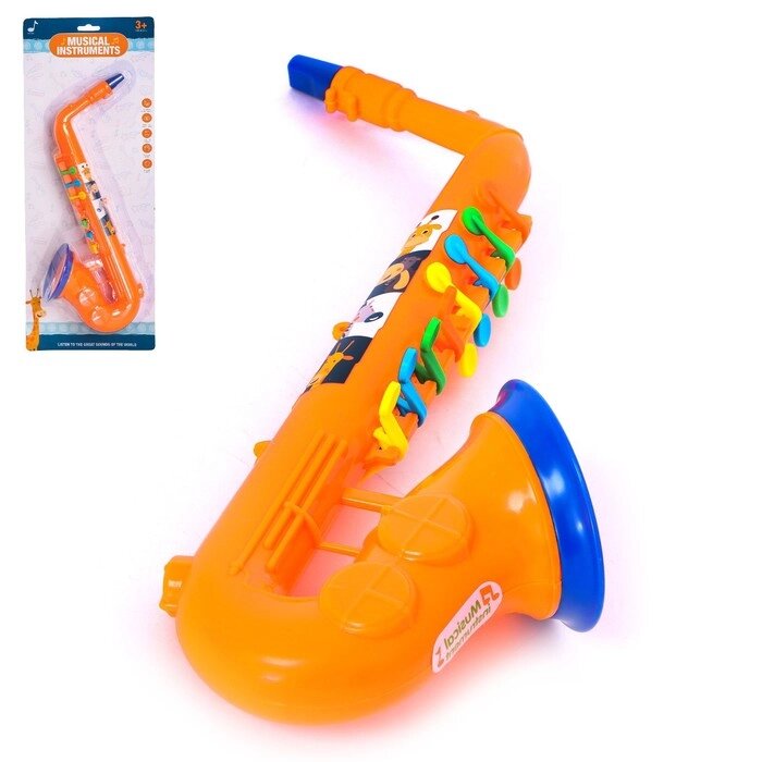 Игрушка музыкальная саксафон "Зверята", цвета МИКС от компании Интернет-гипермаркет «MOLL» - фото 1