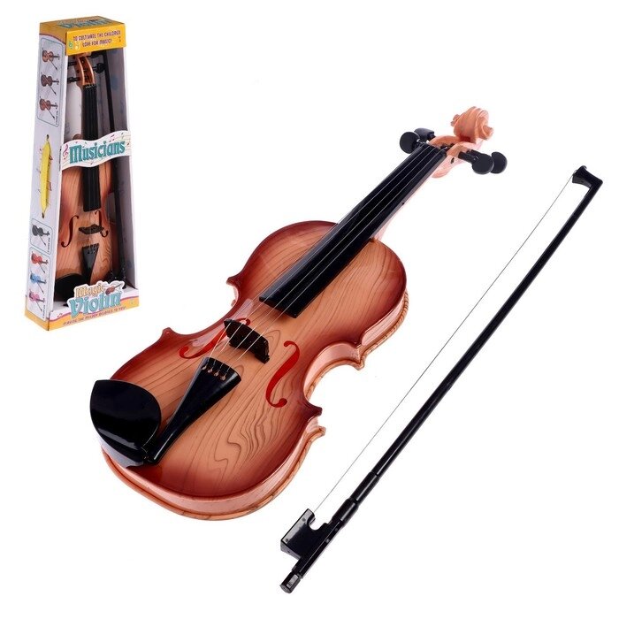 Игрушка музыкальная "Скрипка маэстро", цв. светло-коричневый от компании Интернет-гипермаркет «MOLL» - фото 1