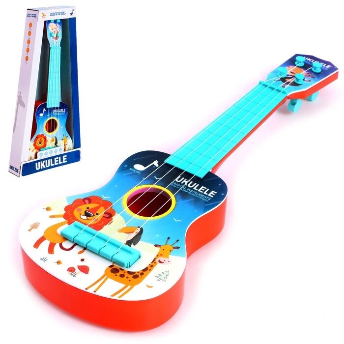 Игрушка музыкальная укулеле "Зоопарк", цвета МИКС от компании Интернет-гипермаркет «MOLL» - фото 1