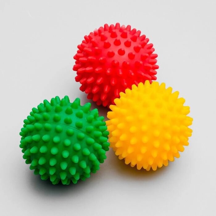 Игрушка "Мяч для массажа" №1, полый, 5,5 см, зелёный от компании Интернет-гипермаркет «MOLL» - фото 1
