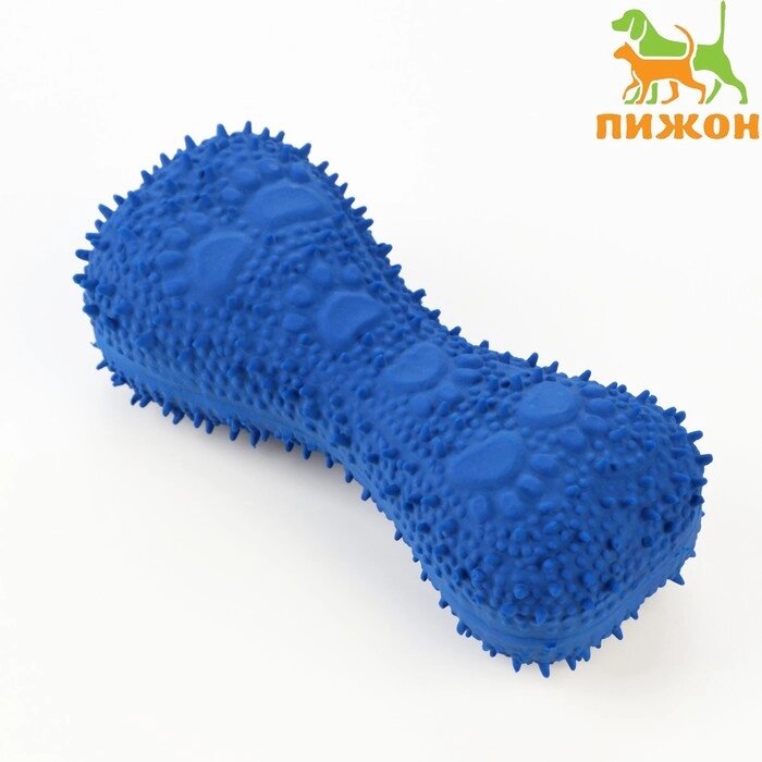 Игрушка пищащая для собак из латекса "Кость", 13 см, синяя от компании Интернет-гипермаркет «MOLL» - фото 1