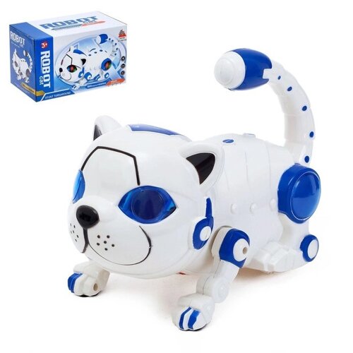 Игрушка-робот "Кошка", работает от батареек, световые и звуковые эффекты, МИКС