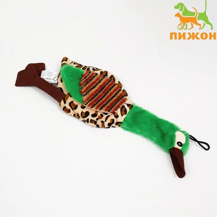 Игрушка текстильная "Утка", 30 х 9 см, зелёная от компании Интернет-гипермаркет «MOLL» - фото 1
